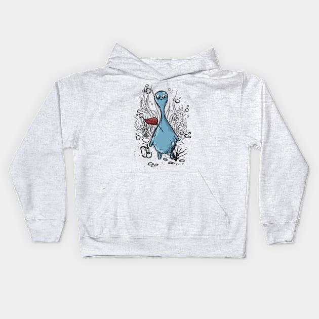 Blue Dewlet Kids Hoodie by MandrakeCC